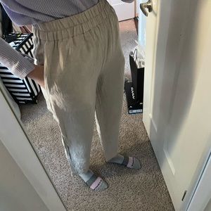 Madewell XST Cream Linen Pants